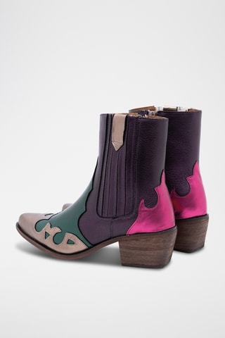 Leren Cowboyboots Amabel - Paars