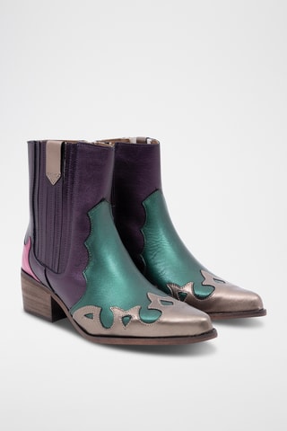 Leren Cowboyboots Amabel - Paars