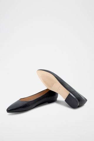 Leren Ballerina's Aneta - Zwart