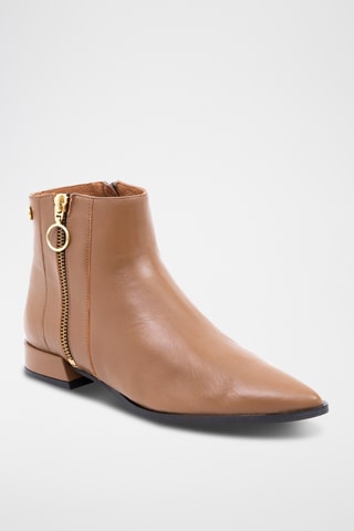 Leren Enkellaarzen Brisa - Camel