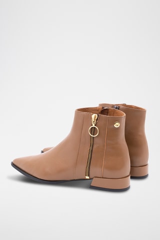 Leren Enkellaarzen Brisa - Camel