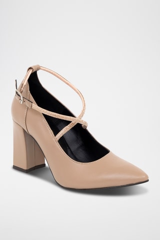 Leren Pumps Daisy - Beige