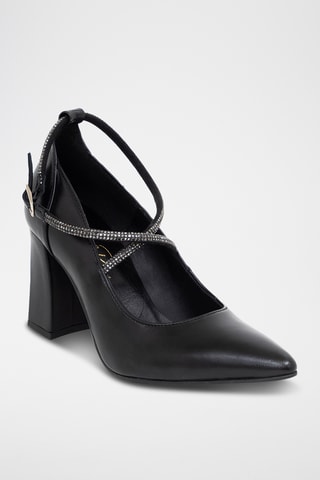 Leren Pumps Daisy - Zwart