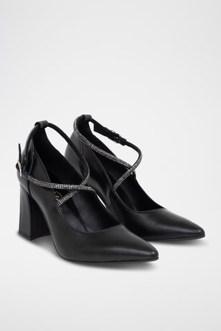 Leren Pumps Daisy - Zwart