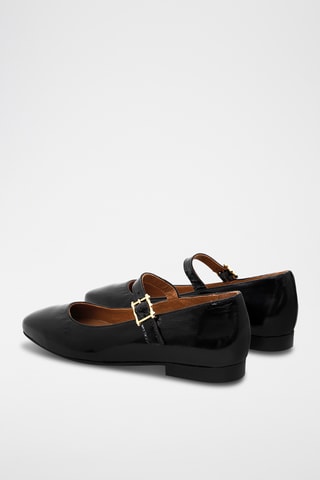 Leren Mary Janes Debol - Zwart