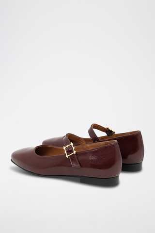 Leren Mary Janes Debol - Rood