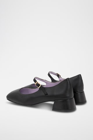 Leren Mary Janes met Hak Dely - Zwart