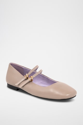 Leren Mary Janes Denise - Grijs