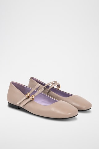Leren Mary Janes Denise - Grijs