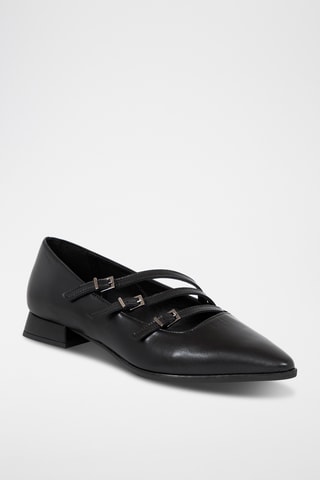 Leren Mary Janes Dinka - Zwart