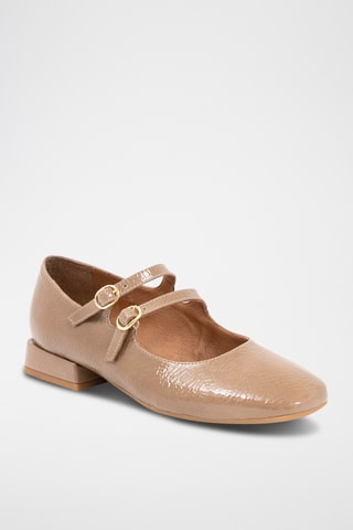 Lakleren Mary Janes Dune - Beige