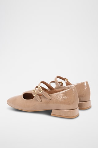 Lakleren Mary Janes Dune - Beige