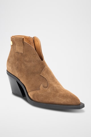 Leren Enkellaarzen Sorio - Taupe