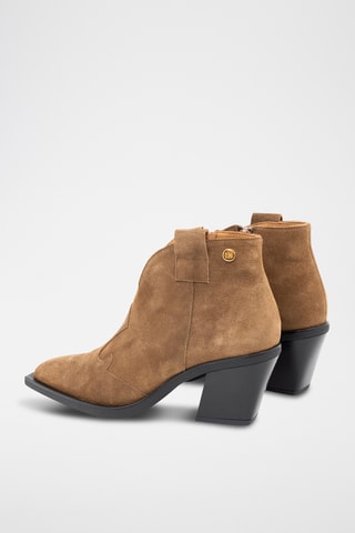 Leren Enkellaarzen Sorio - Taupe