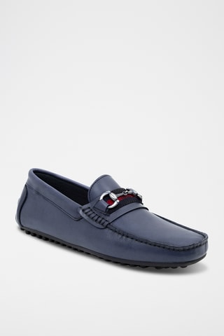 Leren Mocassins Berak - Marineblauw