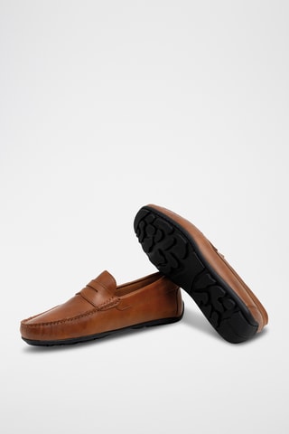 Leren Mocassins Bhome - Lichtbruin