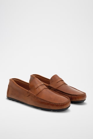 Leren Mocassins Bhome - Lichtbruin