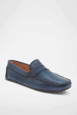 Leren Mocassins Berak - Marineblauw