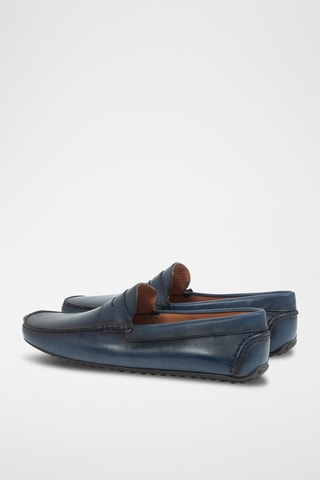 Leren Mocassins Berak - Marineblauw