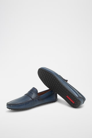 Leren Mocassins Berak - Marineblauw