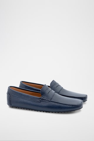 Leren Mocassins Efron - Marineblauw
