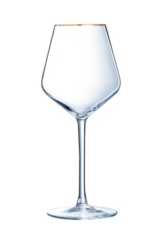 4 verres à pied en cristal Goldie 47 cl