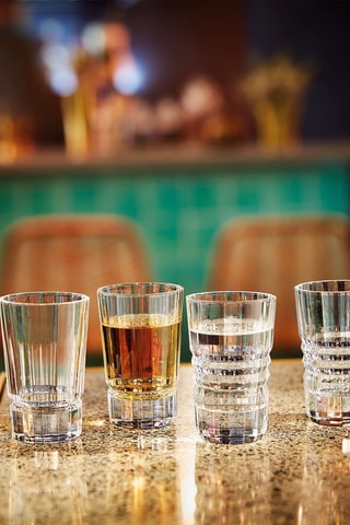 6 verres à shooter en cristallin Macassar  6 cl