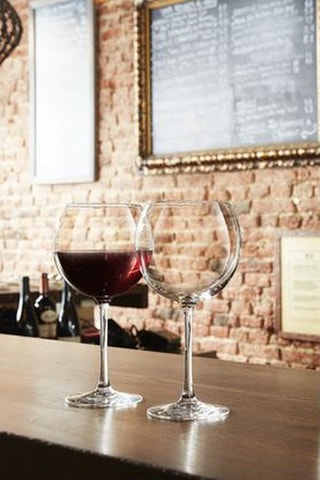 6 verres à pied en cristallin Cabernet  35 cl