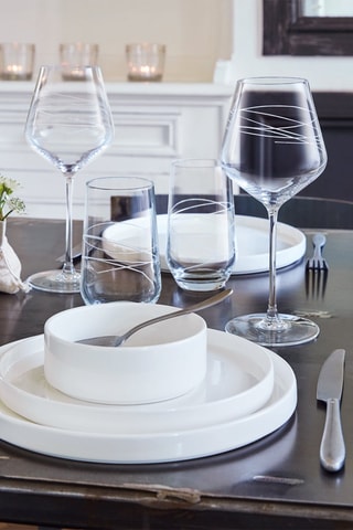 6 verres à pied en cristallin Abstraction - 38 cl 