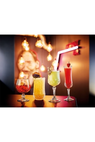 6 verres à pied en verre ultra transparent Longchamp - 32 cl