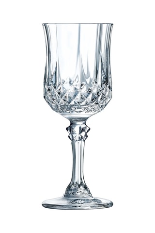 6 verres à pied en verre ultra transparent Longchamp - 14 cl