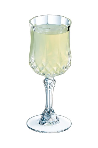 6 verres à pied en verre ultra transparent Longchamp - 14 cl