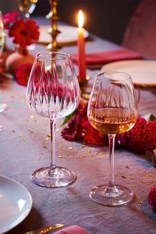 4 verres à pied en cristallin Swirly 35 cl