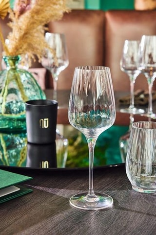 6 verres à pied en cristallin Symétrie 35 cl
