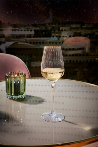 6 verres à pied en cristallin Symétrie 35 cl