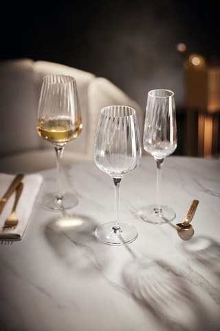 6 verres à pied en cristallin Symétrie 55 cl