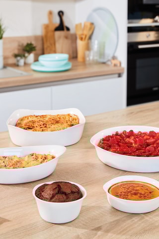 4 ramequins en verre opale Smart Cuisine - 12 cm