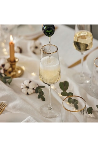 Service de verres Ultime Bord Or - 16 pièces
