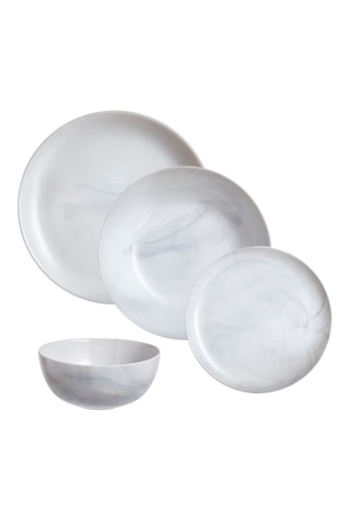 Service en verre opale Diwali - 24 pièces