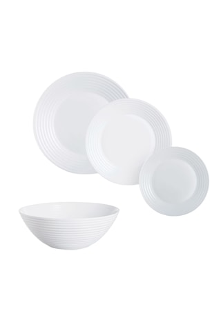 Service en verre opale Harena - 19 pièces