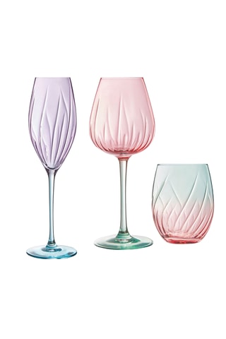 Service de verres Swirly Spring - 12 pièces