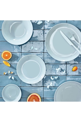 4 assiettes creuses en verre opale Diwali - 20 cm