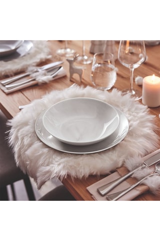 6 assiettes creuses en verre opale Diwali - 20 cm