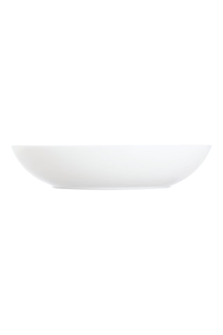 4 assiettes creuses en verre opale Apy - 20 cm
