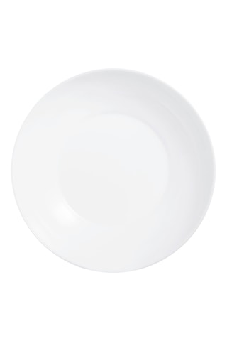 4 assiettes creuses en verre opale Apy - 20 cm