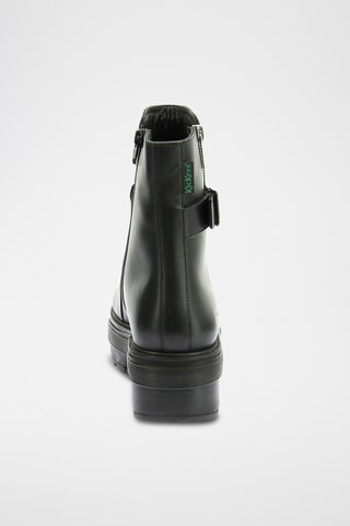Botins com plataforma em couro Kick Hea - Preto