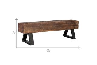 Banc  -  Naturel et noir