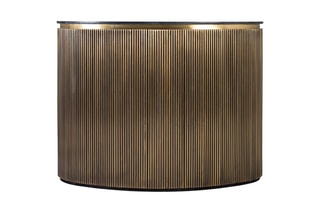 Meuble bar en manguier et marbre - 145 x 110 x 57 cm