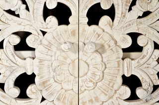 Meuble de rangement 2 portes - Blanc et noir