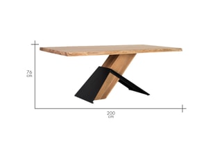 Table - Naturel et noir